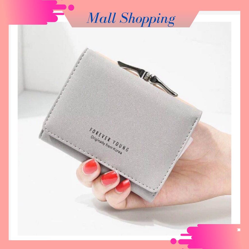 (COD) Dompet Lipat Wanita Dompet Mini Dompet Kulit Lipat MALL SHOPPING