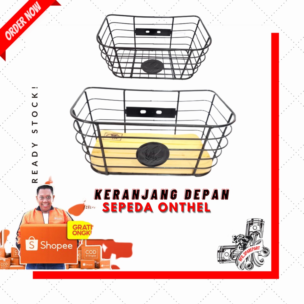 Rak Keranjang Kranjang Sepeda Minion Phoenix Mini Ontel model Garuda Hitam Putih Alas