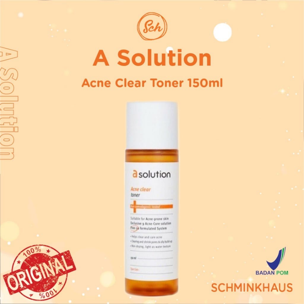 [BPOM] A SOLUTION / ASOLUTION Acne Clear Toner 150ml (EXPDATE : 2023.07)