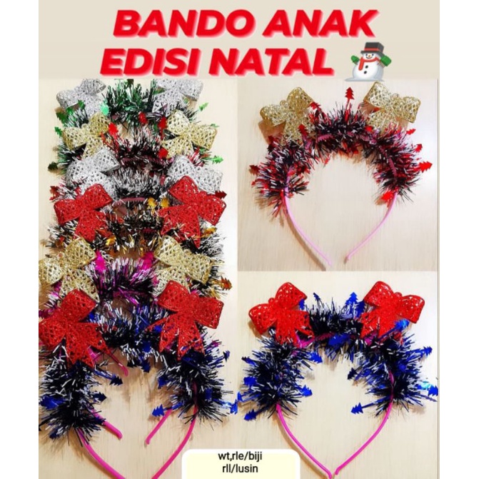 Bando Natal anak, cantik, model baru, tidak gatal ya