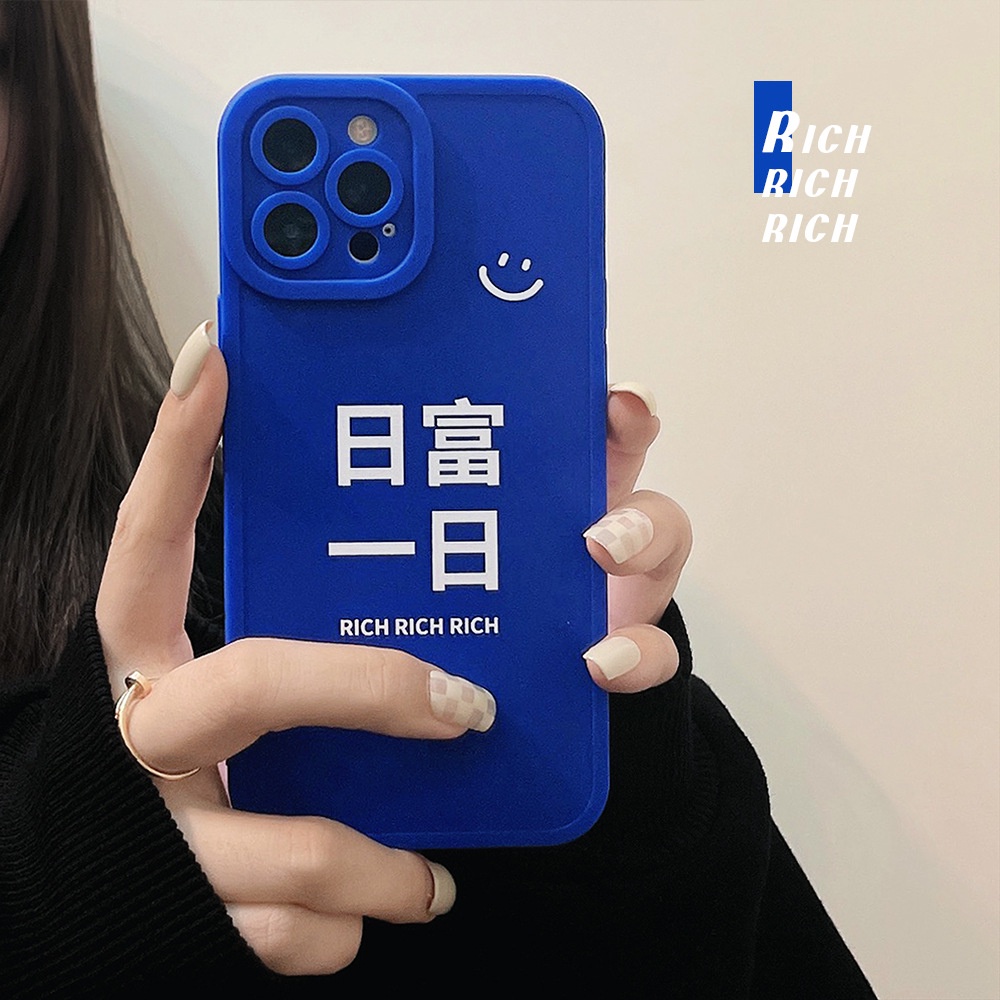 IPHONE Casing Hp Silicon Print Logo Get Richer Klein Untuk Iphone7 8 PLUS X XR XS 11 12 13 14 Mini PRO MAX SE 2020