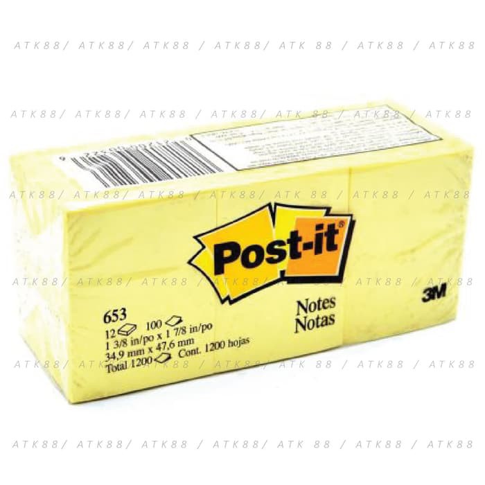 

Jual Sticky Notes Post-it No. 653 1 Pad. 38 x 51 mm terbaik