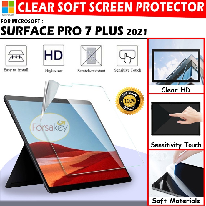 Microsoft Surface Pro 7 Plus 2021 Clear Screen Guard Protector Screenguard Anti Gores Antigores Beni