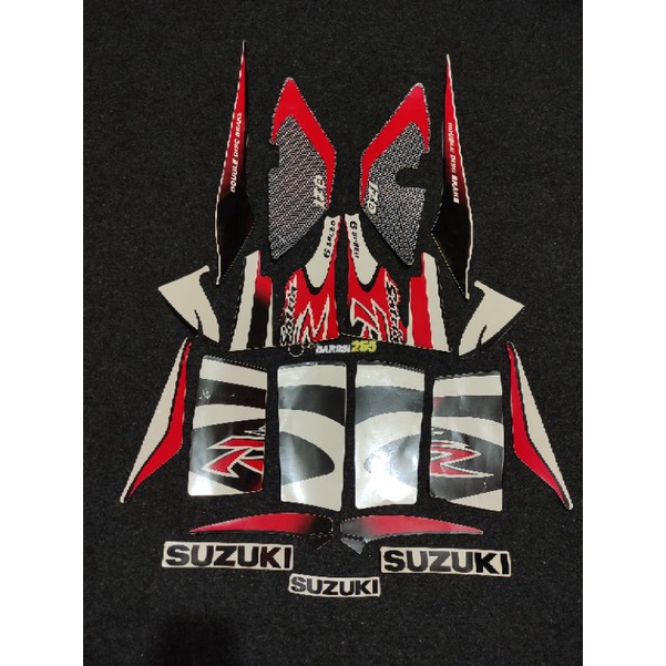striping sticker grapic satria ru satria 2 tax merah putih 2001 2002