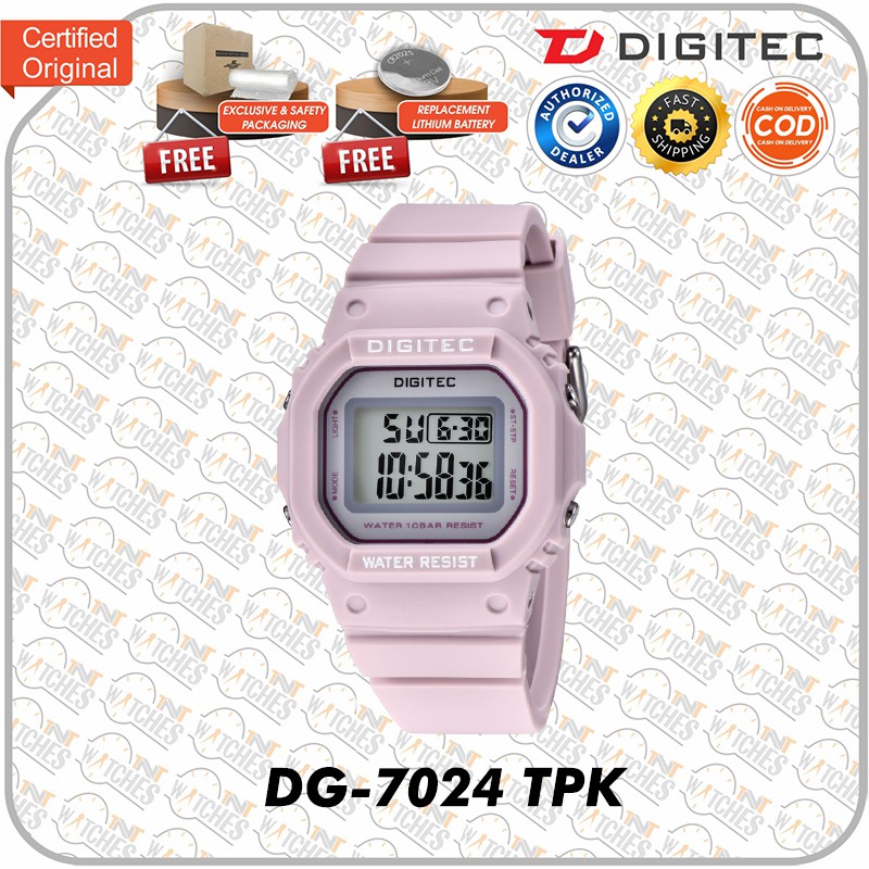 Jam Tangan DIGITEC DG-7024 / DG 7024 / DG7024 4088  Watch ORIGINAL-Pink - TPK