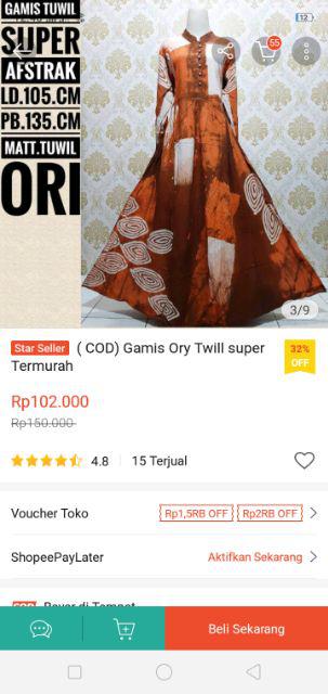 Gamis Rayon Tuwill Murah  - By Bariss Batik
