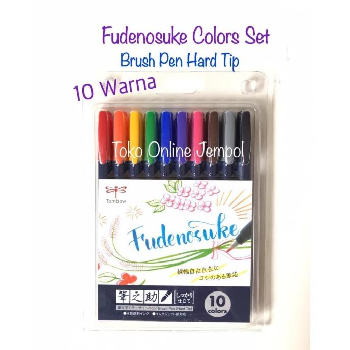 

(BISA COD) Tombow Fudenosuke Colors Brush Pen Hard Set 10 Warna 647990 ATK0849TW PRODUK TERBATAS Kode 1394