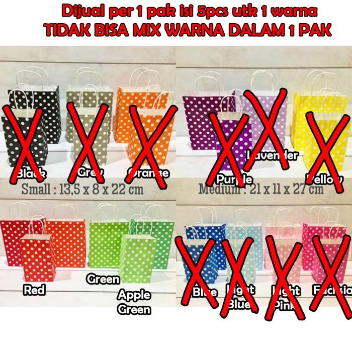 

Goodiebag Paper Bag / Kantong Belanja / Tas Kertas / Shopping Bag - Polkadot S