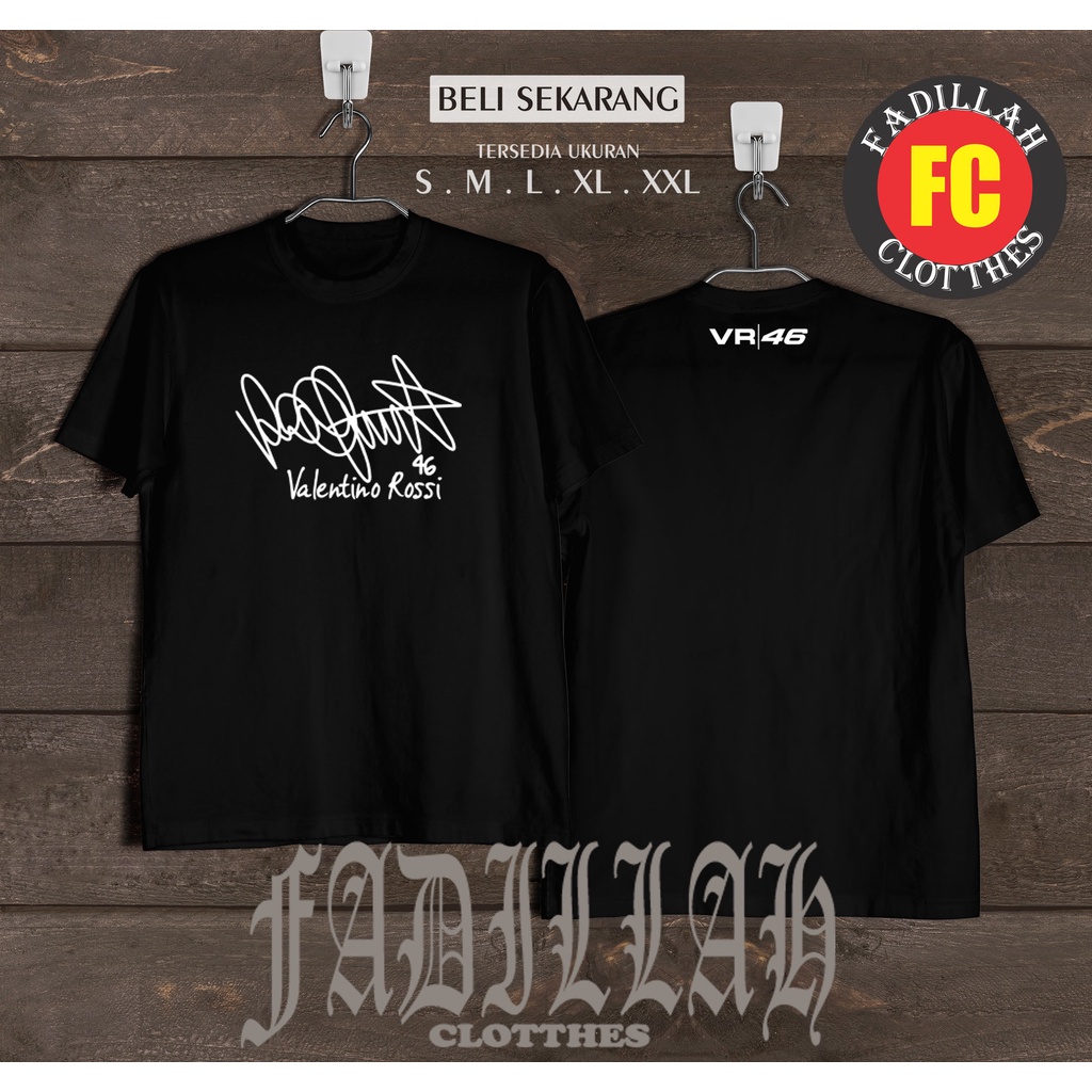 Kaos Baju Tanda Tangan Valentino Rossi Kaos Moto GP