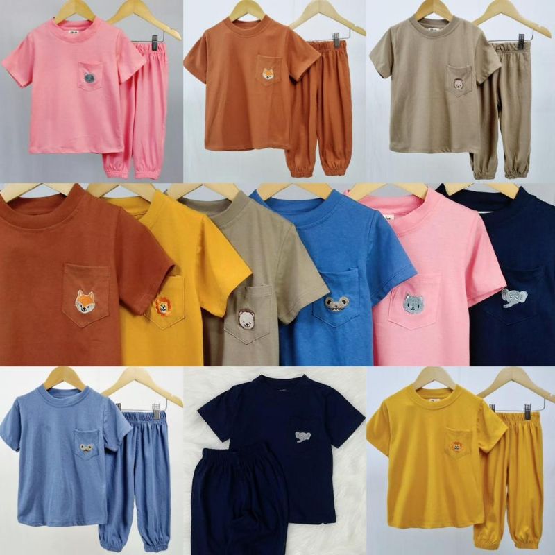 Aiimkidds store - SETELAN JOJO SETELAN ANAK SMILEE UNISEX MIX WARNA SET JOJO