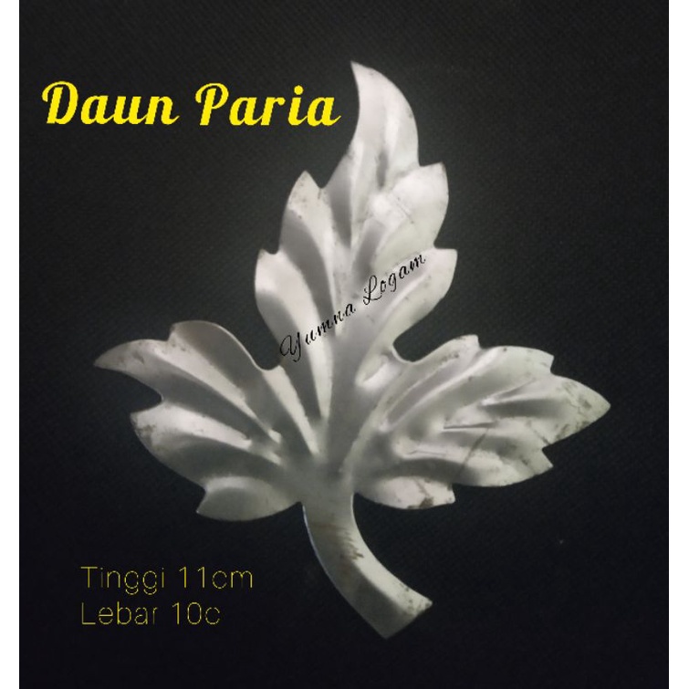 Daun paria ornamen pagar besi tempa