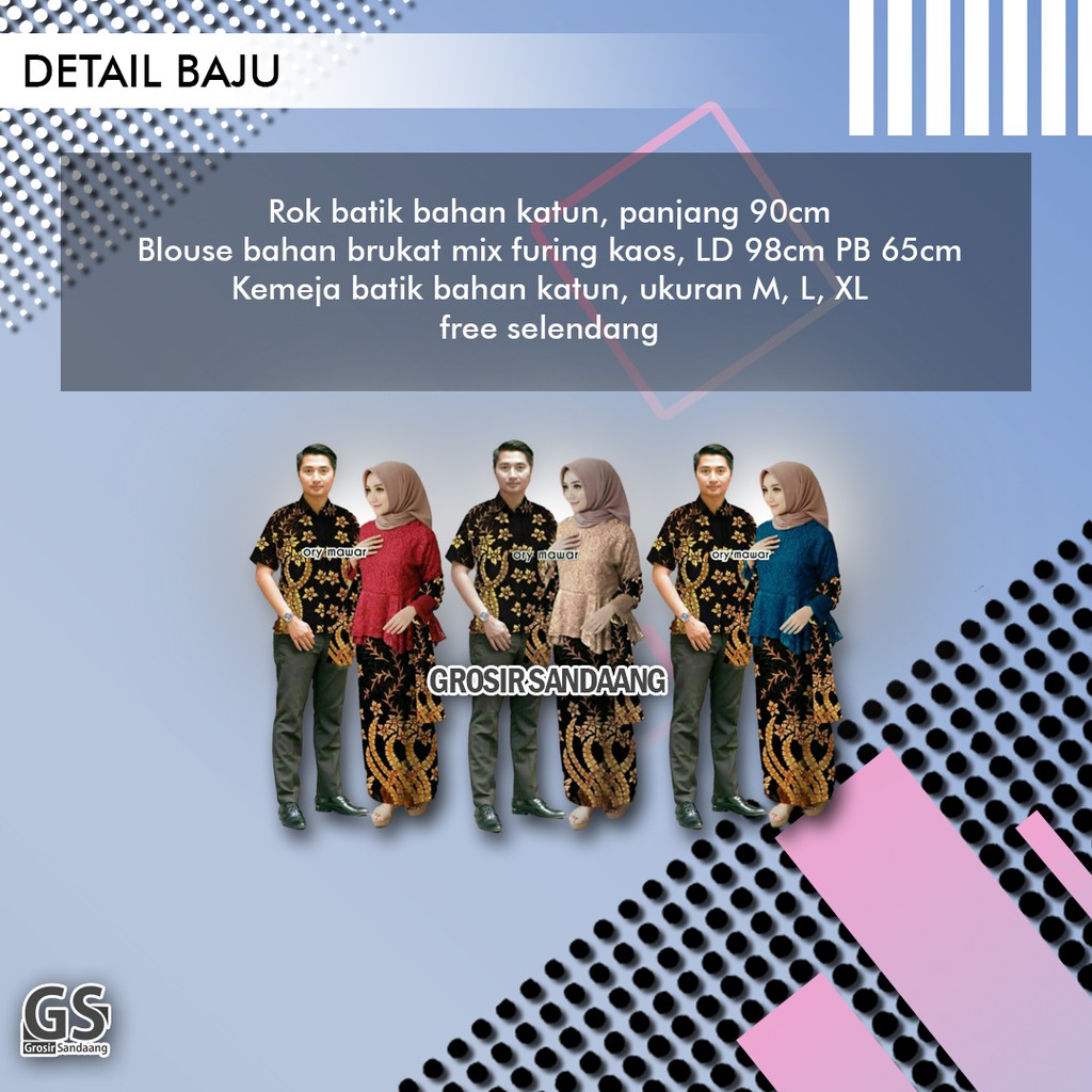 Batik Couple bisa COD Couple Batik Couple Brukat Batik Couple Kebaya Batik Cople Marlena