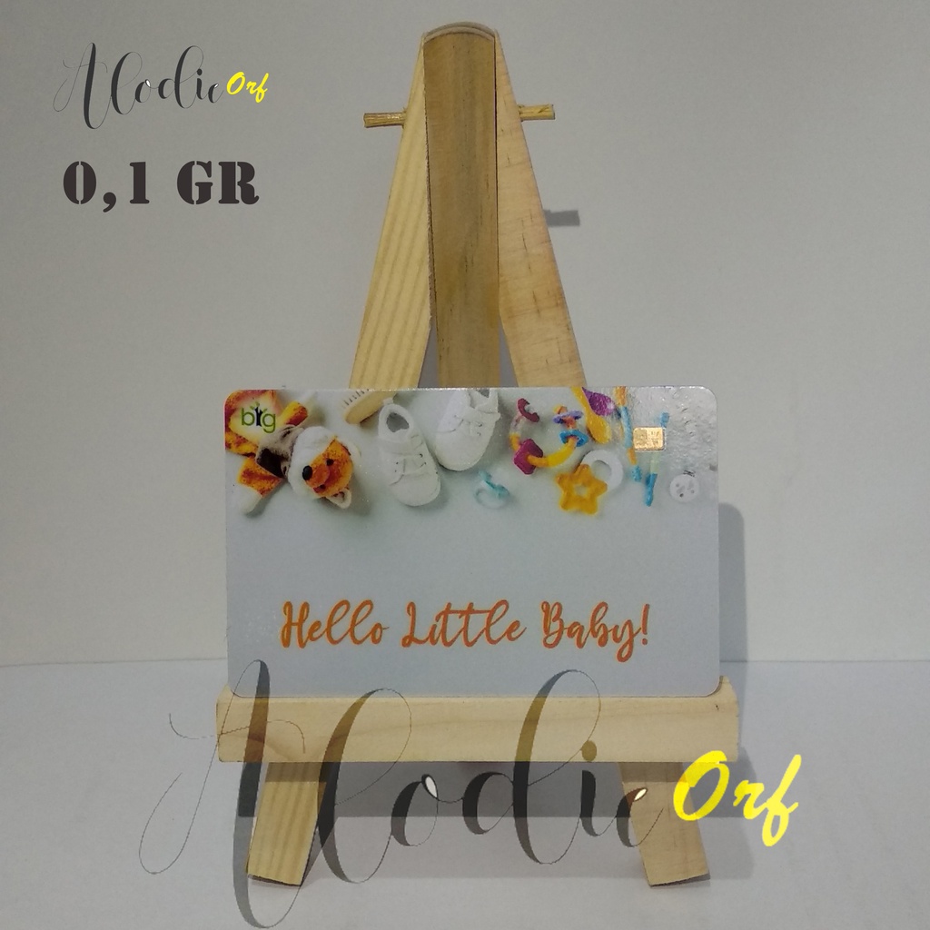 Emas Mini BIG Gold 0,1gr PVC Edisi Wellcome Baby
