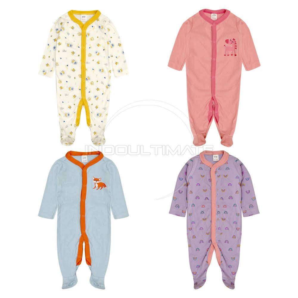 BC-09002 Jumper Kaki Tutup Bayi Perempuan Laki Laki Baru Lahir Lengan Panjang Karakter Set Pakaian