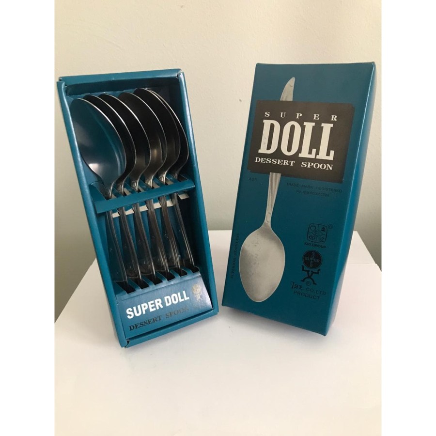 [BISA COD] Sendok Makan Super Doll Original Stainless Isi 6 Berkualitas Terjamin Murah