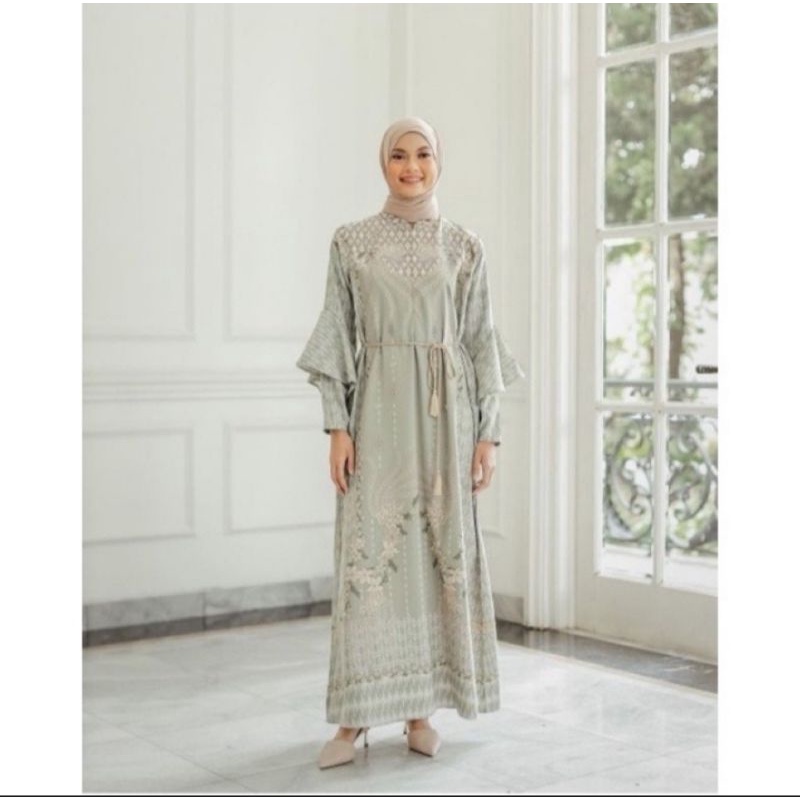 Gaudy Dress Sage M by geulis