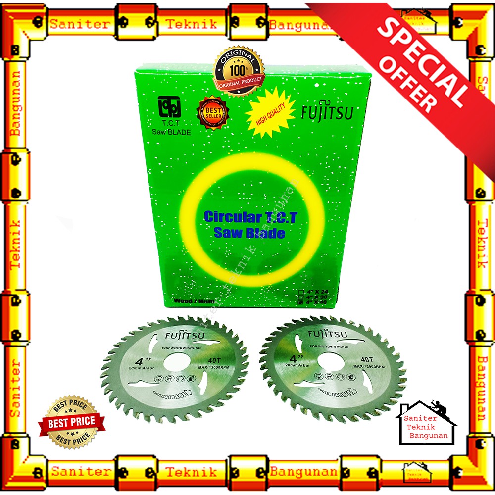 MATA GERINDA KAYU FUJITSU 4&quot; INCH-MATA PISAU GERINDA-SAW BLADE