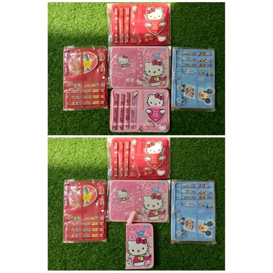 

Stationery set tempat pensil sleting karakter / Tempat pensil sleting set karakter