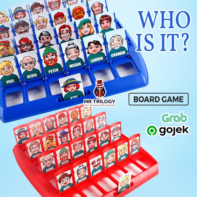 BOARD GAME WHO IS IT | MAINAN MELATIH OTAK ANAK , TEBAK SIAPA DIA ?