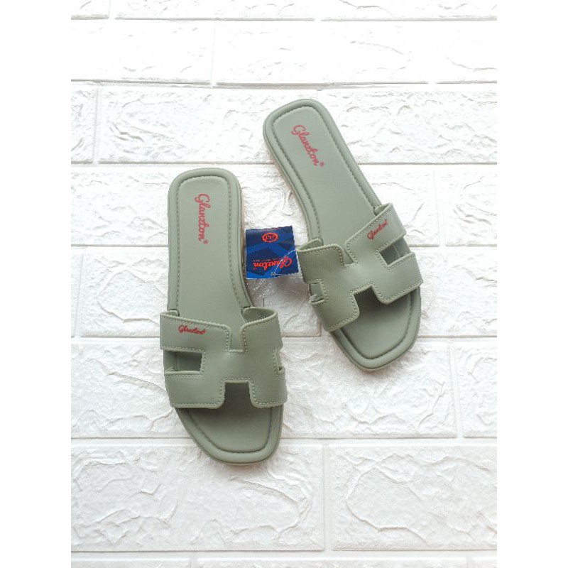 SANDAL WANITA DEWASA VEROTINO 1838 KARET SENDAL SLOP PEREMPUAN DEWASA-Hijau