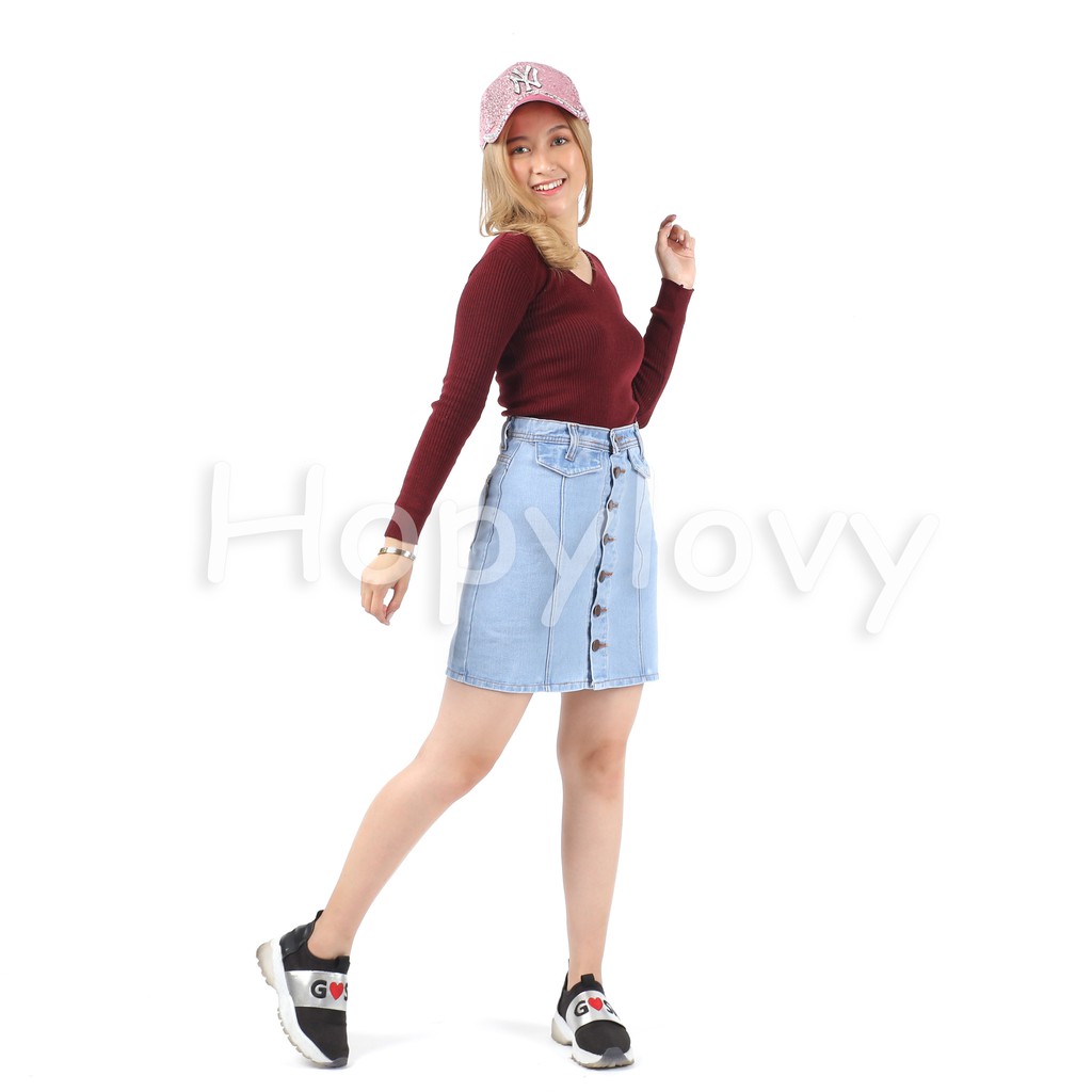 Rok Jeans Wanita | Mini Skirt | Rok Jeans Pendek Wanita Cerish Skirt