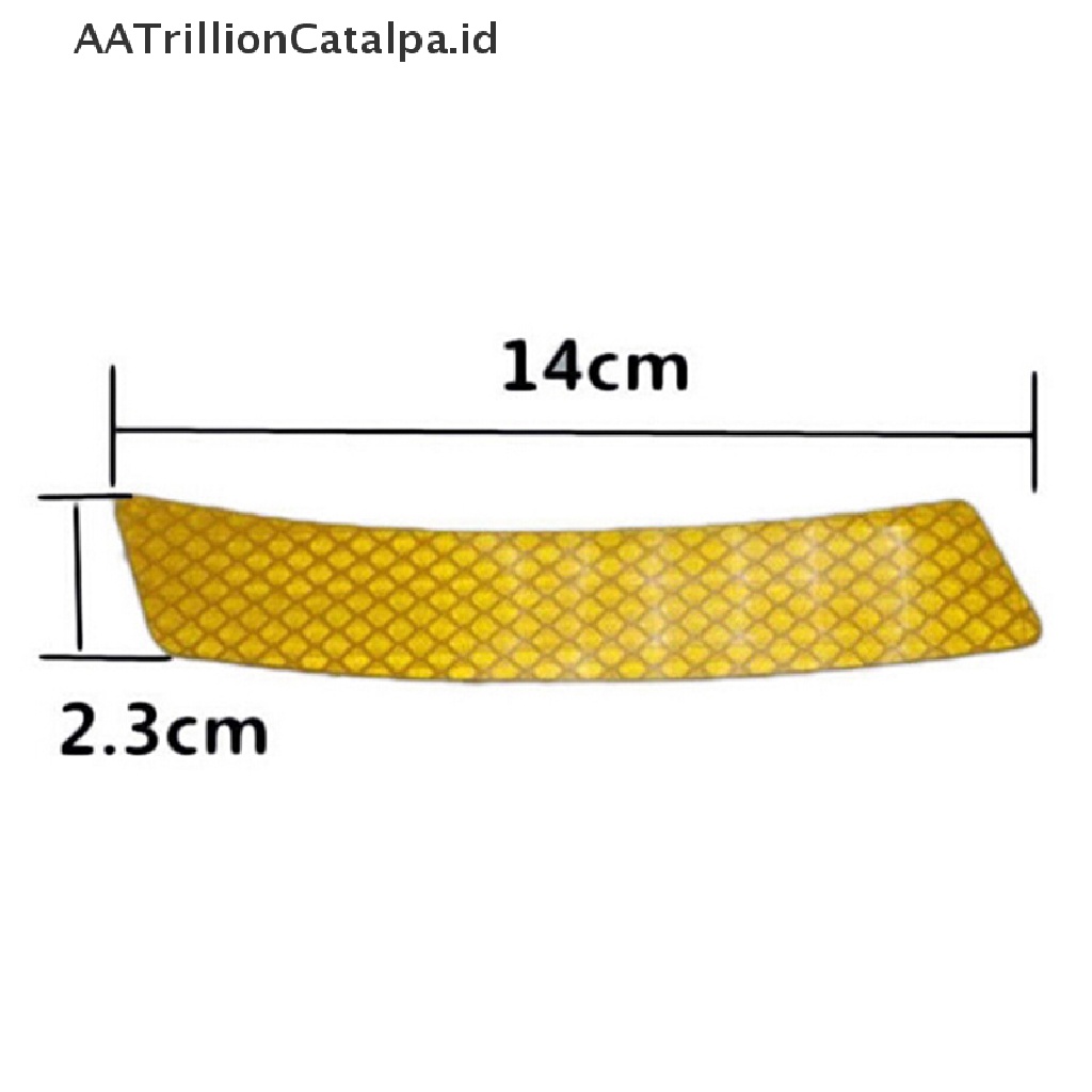 Aatrillioncatalpa 2Pcs Stiker strip Reflektif Untuk bumper Mobil