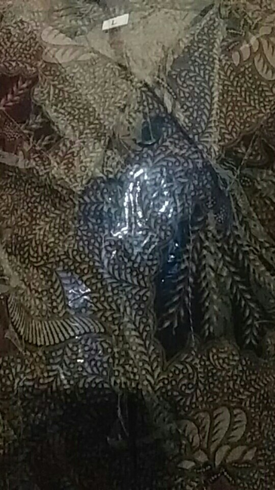Kemeja Batik Pria Lengan Pendek Size M L Xl Xxl  Bswart Batik Hrb026 Kenongo Hem Panjang Padi