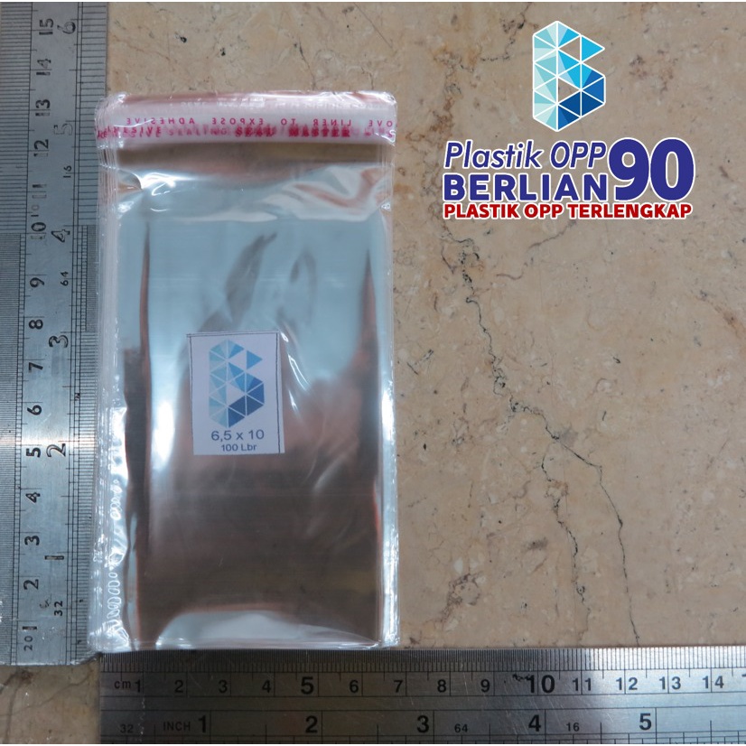 6,5x10 cm Plastik Opp Seal / Plastik Opp Lem Tebal 20 Mikron