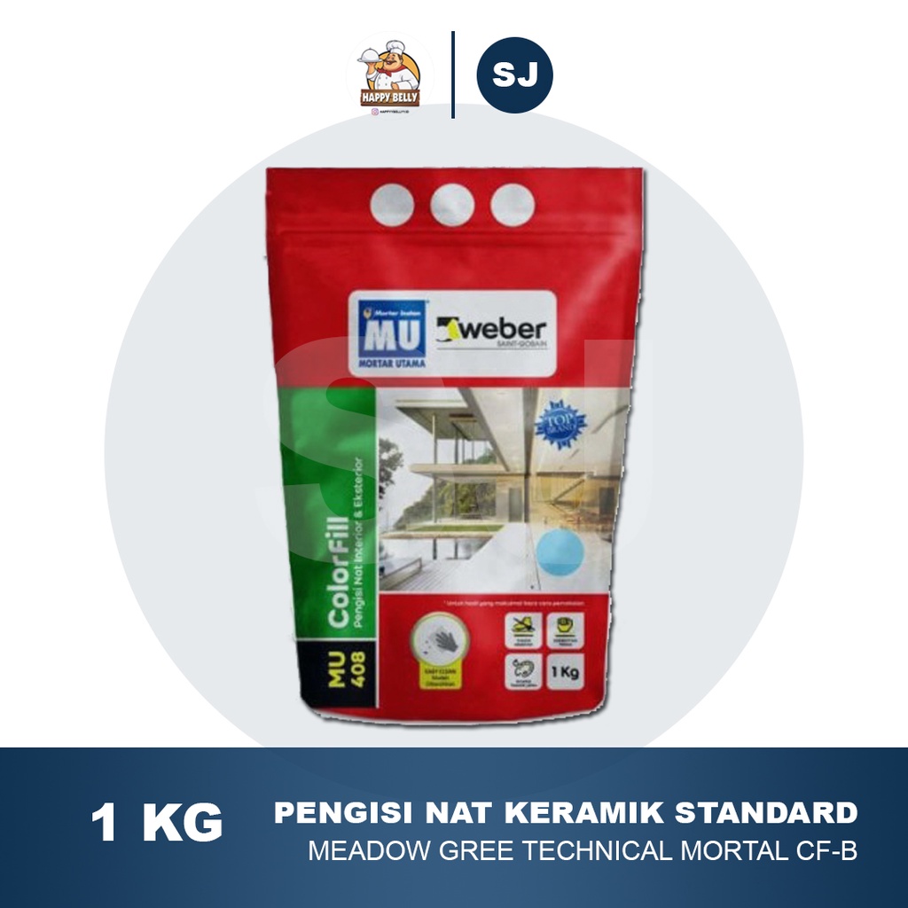 Jual MU-408 CF-B PENGISI NAT KERAMIK STANDARD 1 KG MEADOW GREEN ...