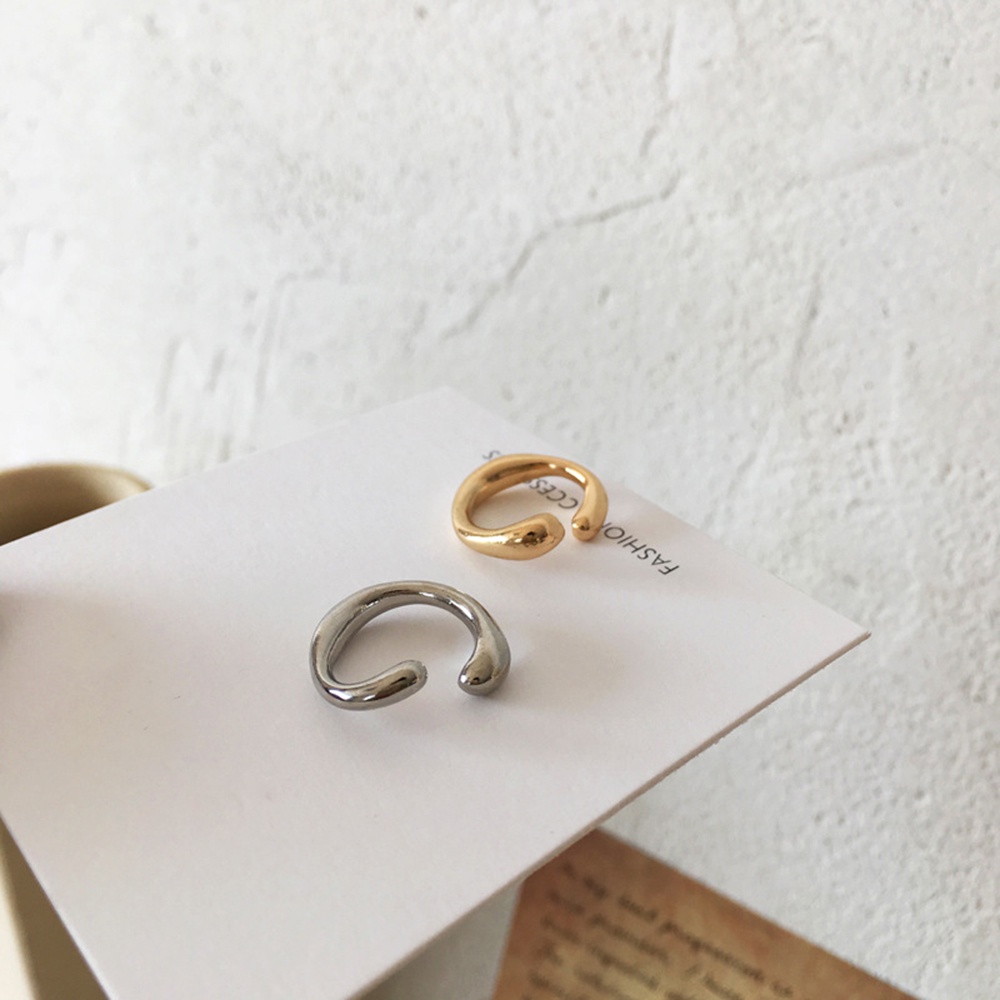 1 Pc Anting Tanpa Tindik Warna Emas Perak Untuk Wanita