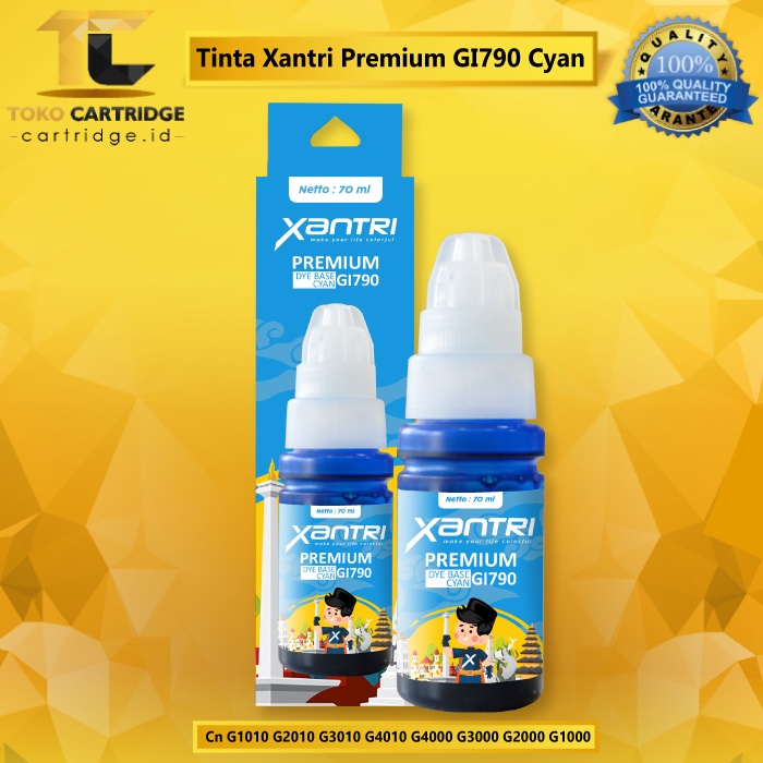 Tinta Xantri Premium GI790 GI-790 790 Printer G1010 G2010 G3010 G4010 G4000 G3000 G2000 G1000