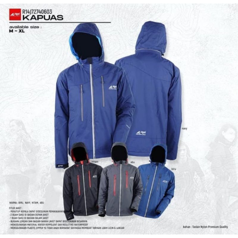 JAKET AREI REI KAPUAS ORIGINAL ORI | JACKET POLAR WATERPROOF WINDPROOF PENDAKI GUNUNG RIDING PREMIUM