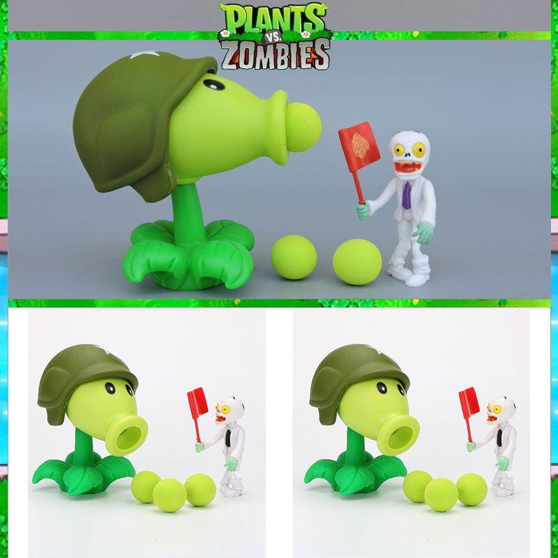 PVZ Plants vs Zombies Peashooter PVC Action Figure Model Toy Gifts Toys For Kids