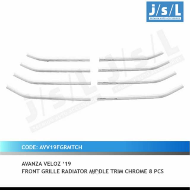 List grill radiator Avanza/ Xenia/ Veloz 19 chrome 8 pcs jsl