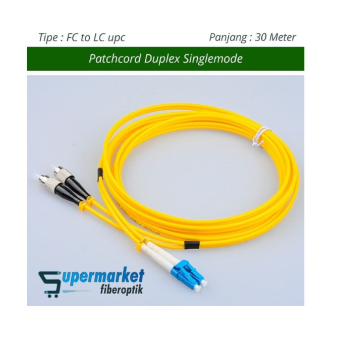 Patchcord Duplex SM Fiber Optik FC-LC/UPC 30Meter