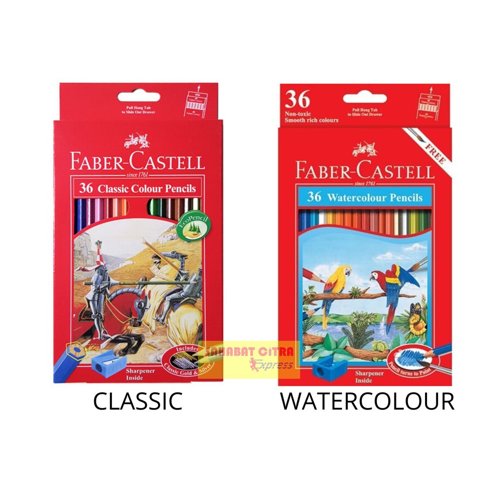 

PENSIL WARNA FABER CASTELL 36 WATERCOLOUR 彩笔