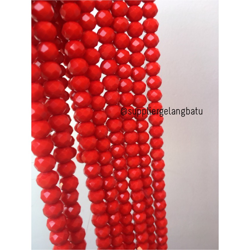 Crystal Ceko kilap 10mm ORANGE oren kilap doff bahan manik manik kraft aksesoris supplier grosir