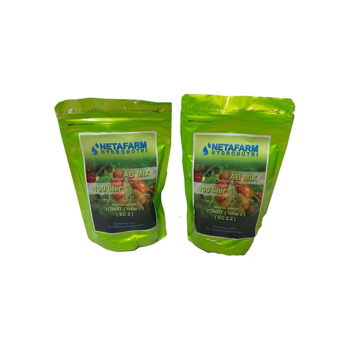 Paket nutrisi AB mix hidoponik 1 liter khusus tomat tahap 1 dan 2