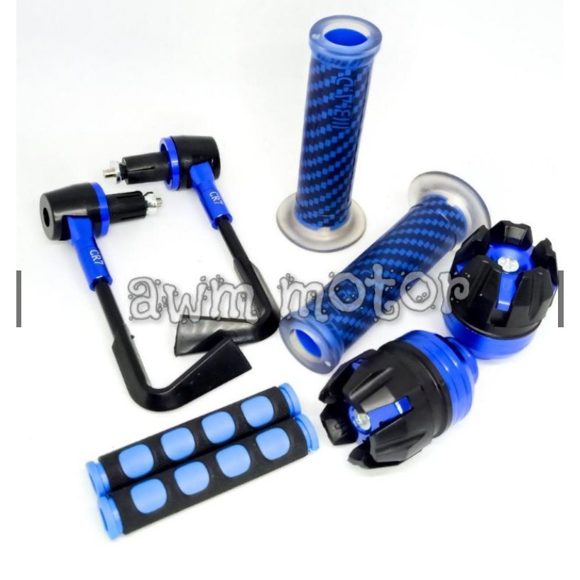 [PAKET STANG ACC 4 ITEM] Proguard L + Handgrip BAD Carbon + Jalu As Depan +Karet Handle Universal