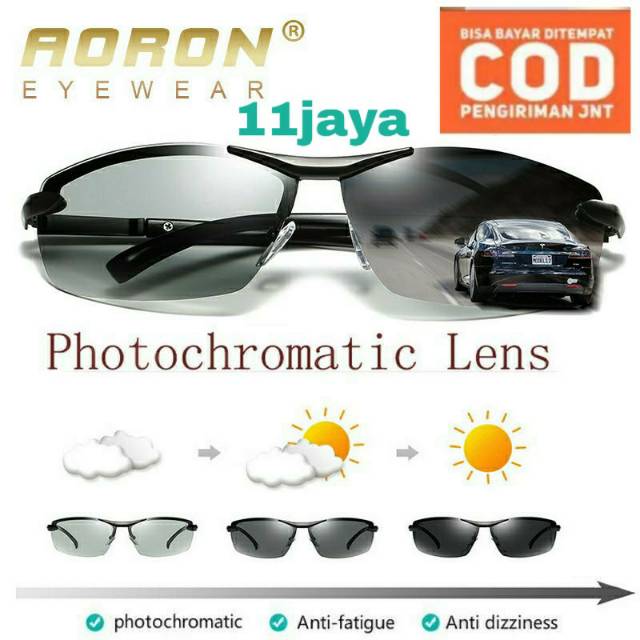 COD ORIGINAL  AORON PHOTOCROMIC KACAMATA POLARIZED ANTI UV 400