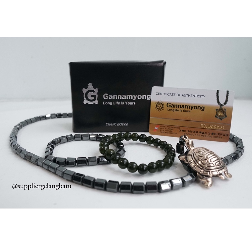 BLACK JADE dan Kalung KURA PARDALIS GOLD GANNAMYONG bersertifikat ktp