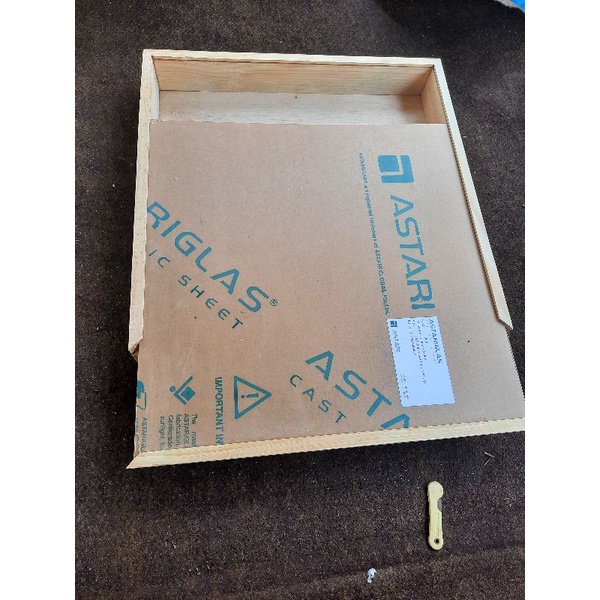 kotak kayu akrilik engsel / sliding