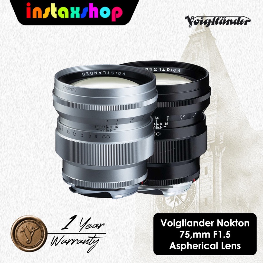 Voigtlander Lens 75mm f1.5 VM Aspherical Nokton for Leica M