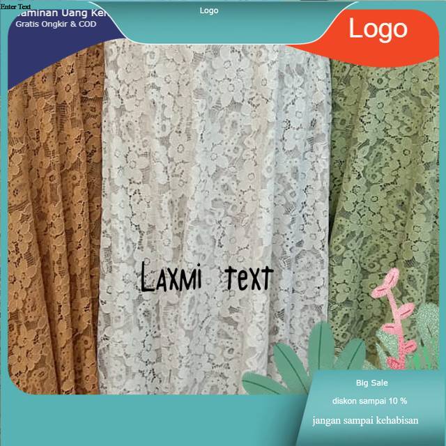 Kain - bahan brukat Katun / Brokat / cocok untuk dress Atasan Kebaya seragaman dll TERMURAH