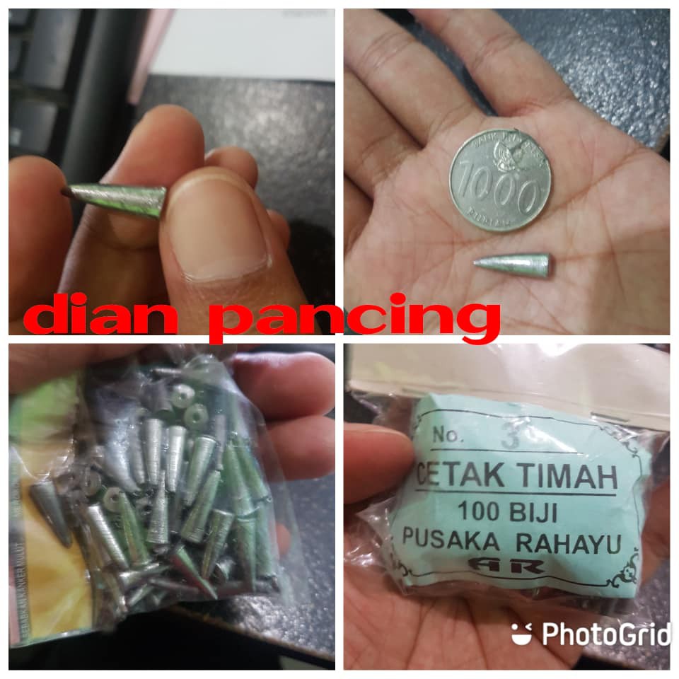 Timah Lancip Nomor 3 / Timah Pancing Model Lancip