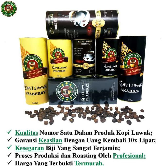 

Apoj0S Kopi Luwak Liar Peaberry 100Gr (Kopi Lanang / Kopi Jantan) - Biji