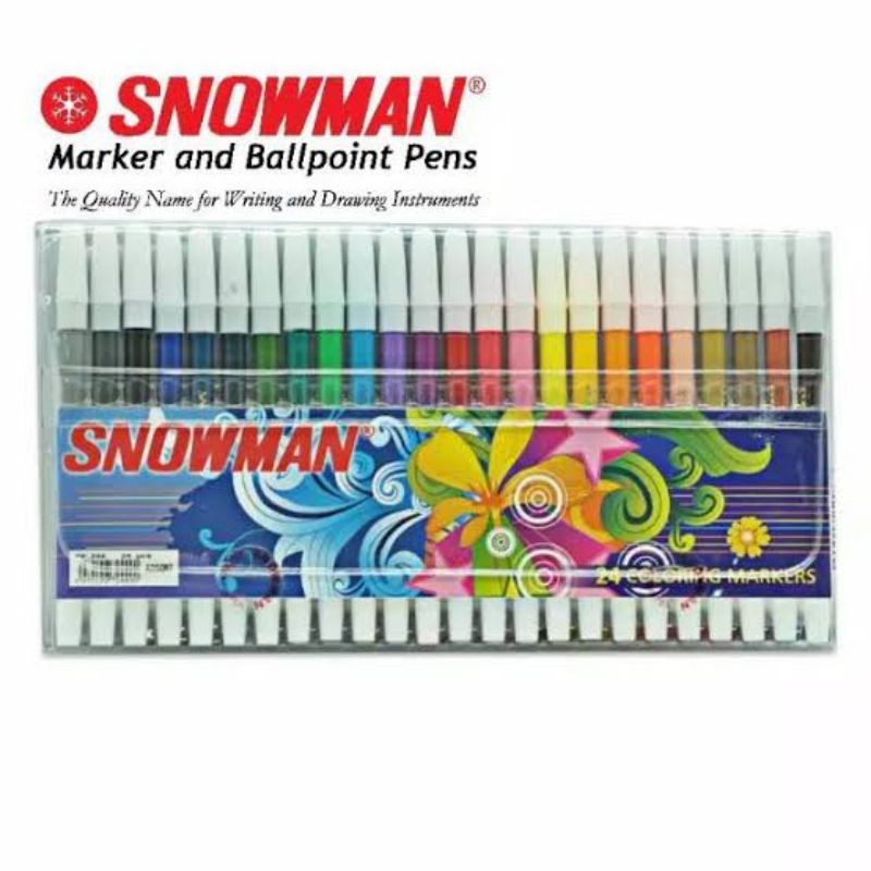 

Spidol marker Snowman 24 warna original