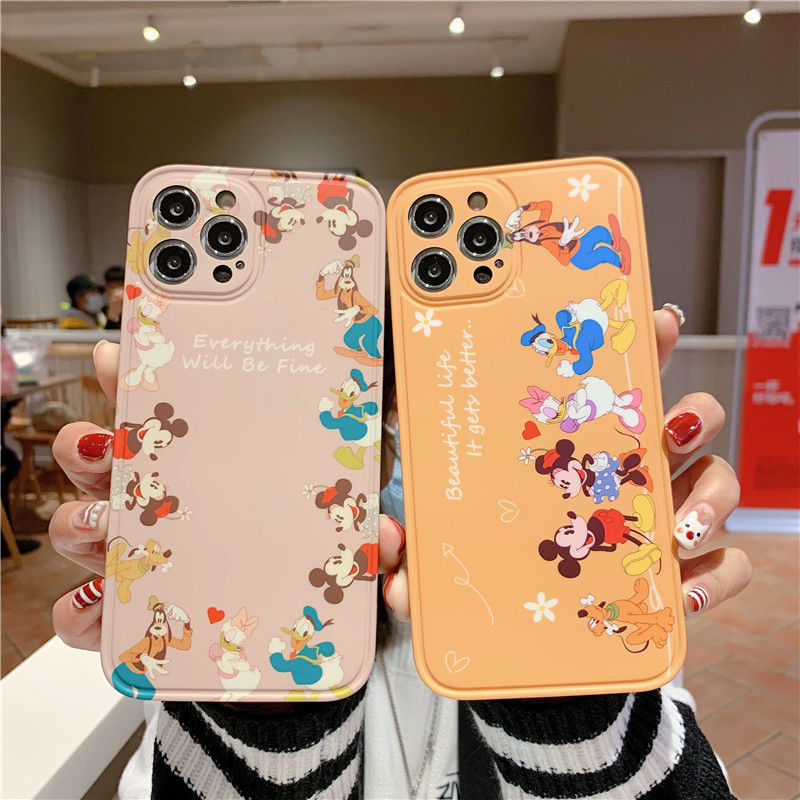 Soft Case Silikon Motif Mickey / Donald Duck Untuk iPhone 12 12promax 7 8Plus XS XR XSMAX 11promax