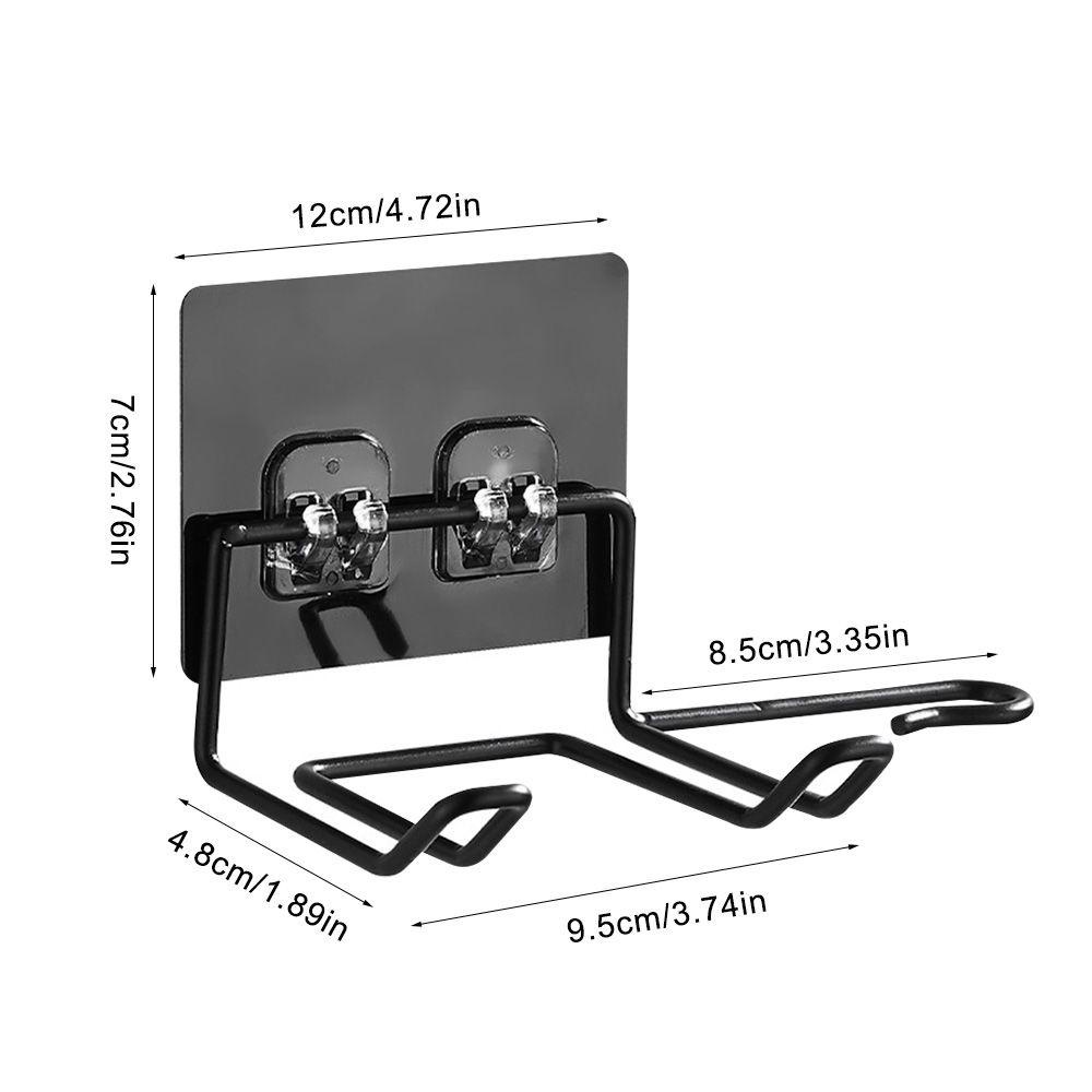 TOP Rak Pengering Rambut Tempel Dinding Non Bolong Rak Penyimpanan Stainless Steel