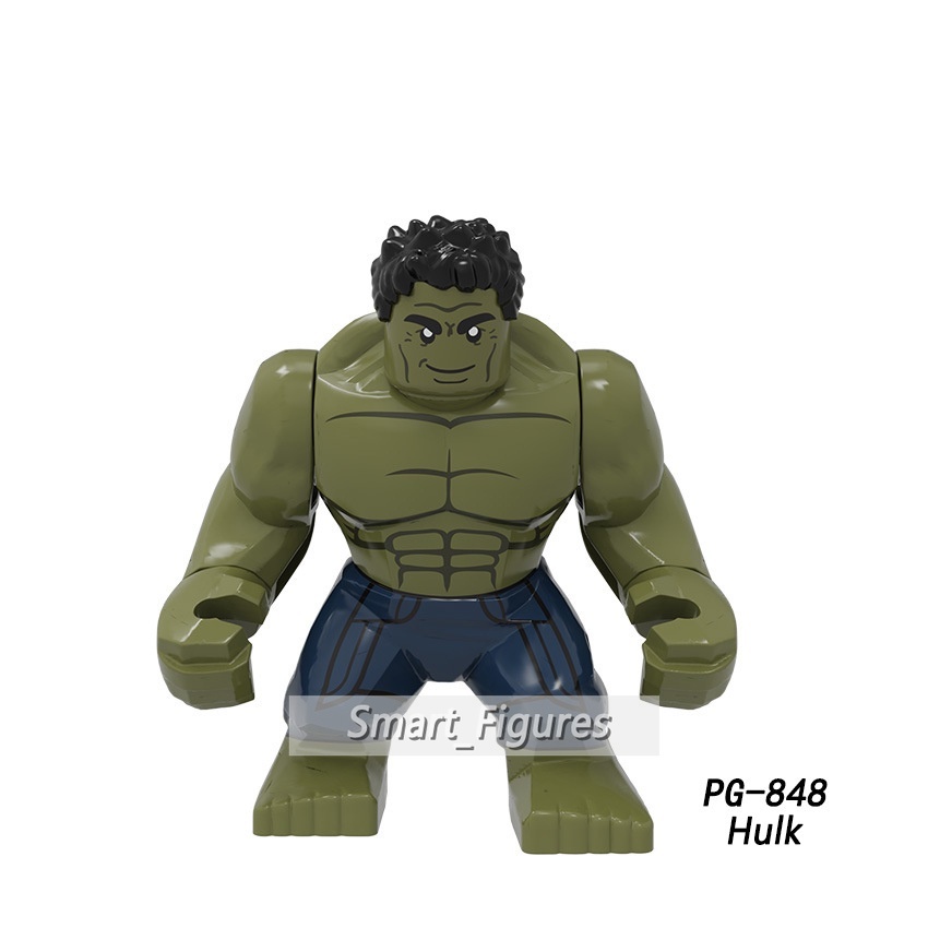 Mainan Action Figure Hulk Minifigures Spiderman Iron Man Captain America Marvel PG8261 Ukuran 7cm